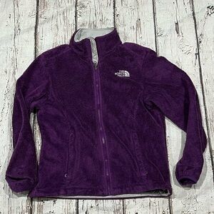 Women's The North Face Plush Purple Zip Up Fleece Jacket